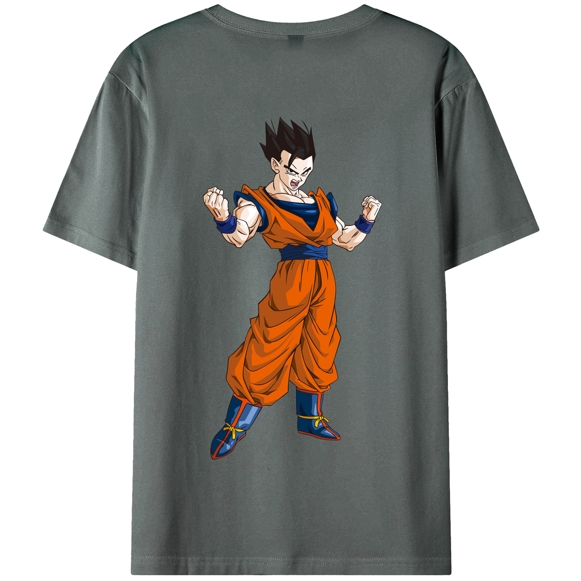 （画像用） ドラゴンボール 孫 悟飯（そんごはん）DRAGON BALL Son Gohan 綿100％半袖Tシャツ（背面プリント）